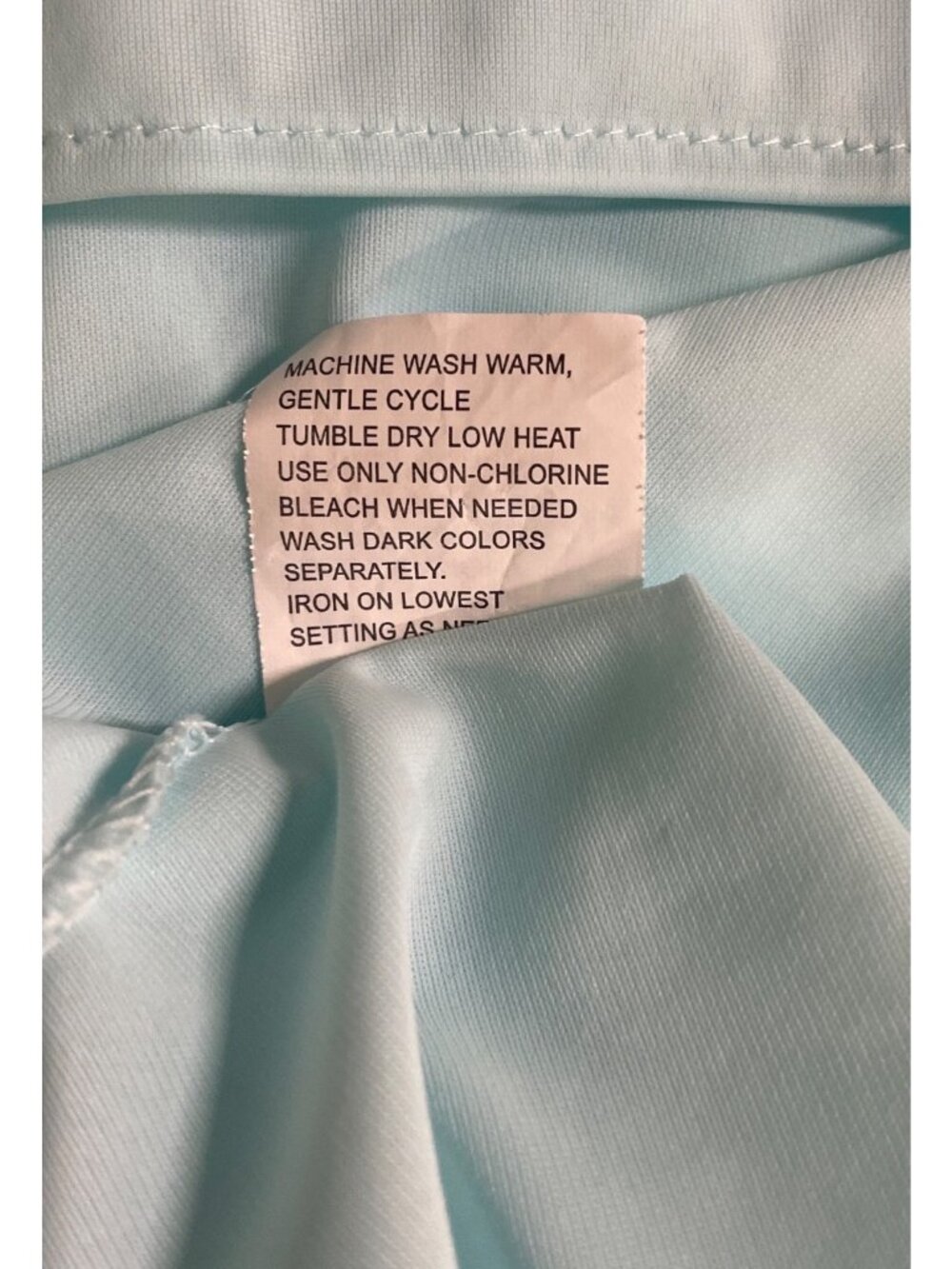 Miss Elaine Classics Aqua Flutter Sleeve Nylon Nightgown XL - Picture 7 of 7